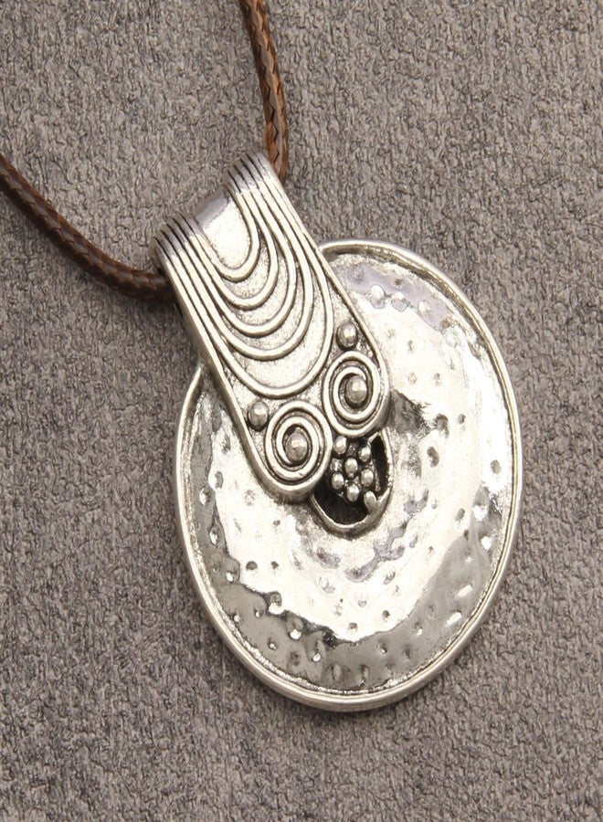 Bjesinmo Boho Silver Necklace Bohemian Jewelry for Women Vintage Sweater Necklace Boho Pendant Necklace Choker Handmade Necklace - Image 3